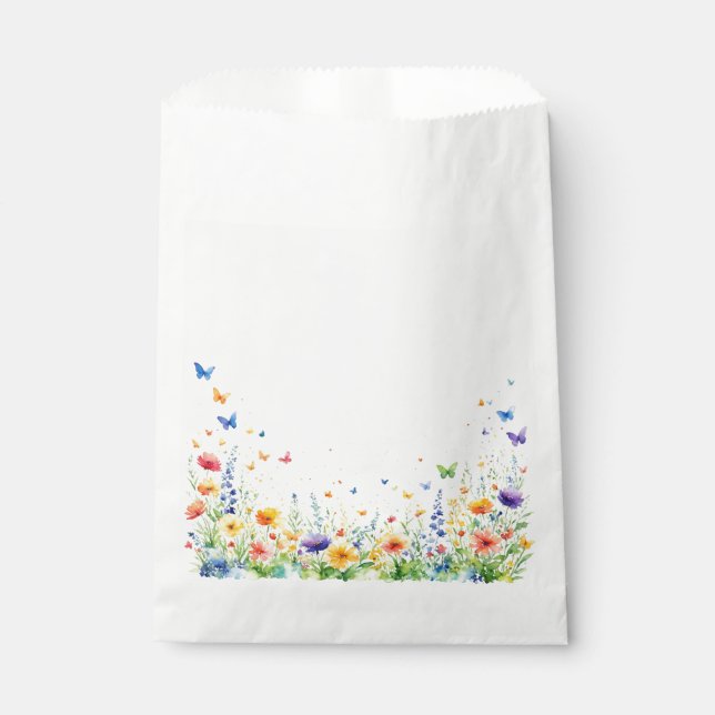 Frühlingsflorengarten Schmetterlinge bevorzugen Ta Geschenktütchen (Vorderseite)