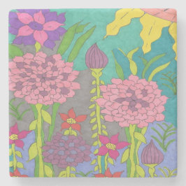 Frühlingsflorengarten Steinuntersetzer