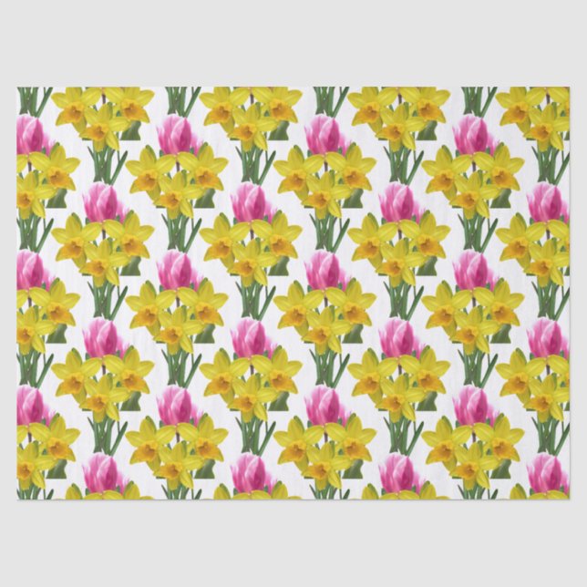 Frühlingsflorentücher und Tulpenpapier Seidenpapier (Vorderseite)