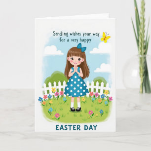 Frühlingsfreude Mädchen Art Card Karte