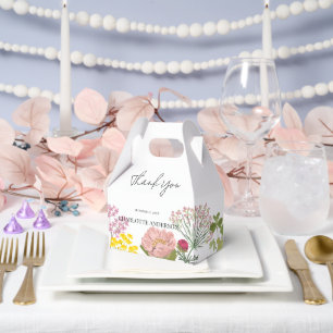 Frühlingsgarten Blumen Brautparty Dankeschön Geschenkschachtel