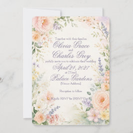 Frühlingsgarten-Hochzeitseinladung Einladung
