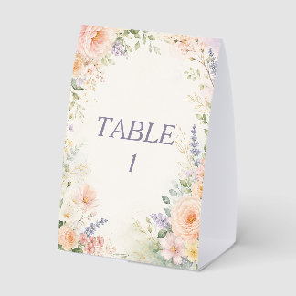 Frühlingsgarten-Hochzeitstisch-Nummer Tischaufsteller