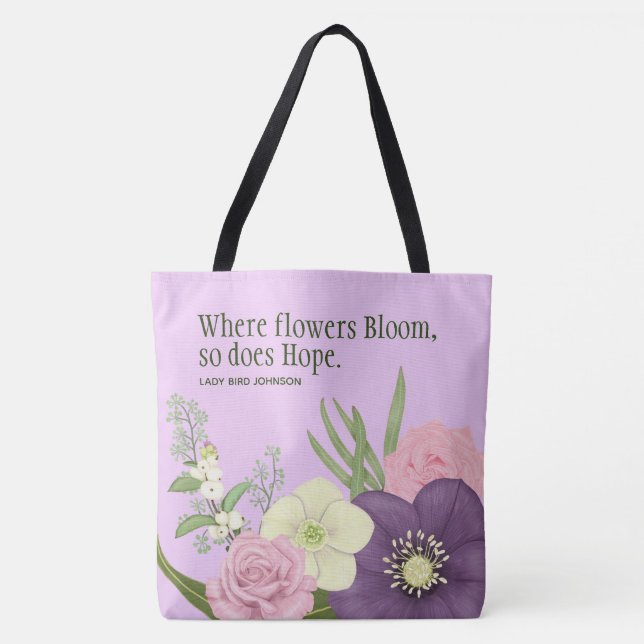 Frühlingsgarten in Bloom Tasche (Vorderseite)