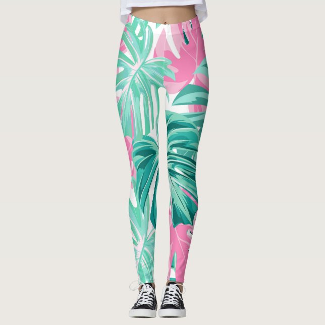 Frühlingsgarten Leggings (Vorderseite)