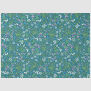 Frühlingsgarten Muttertag Blau Lila Weiß Seidenpapier