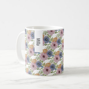 Frühlingsgarten Wasserfarbe Blau Kaffeetasse