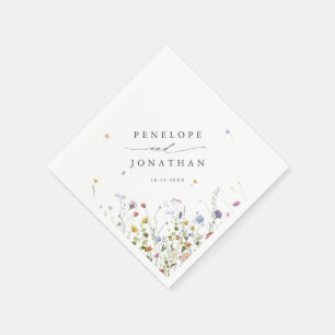 Frühlingsgarten Wildblume Blumengarten Minimalisti Serviette