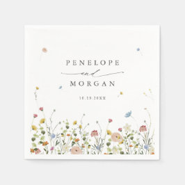 Frühlingsgarten Wildblume Blumengarten Minimalisti Serviette
