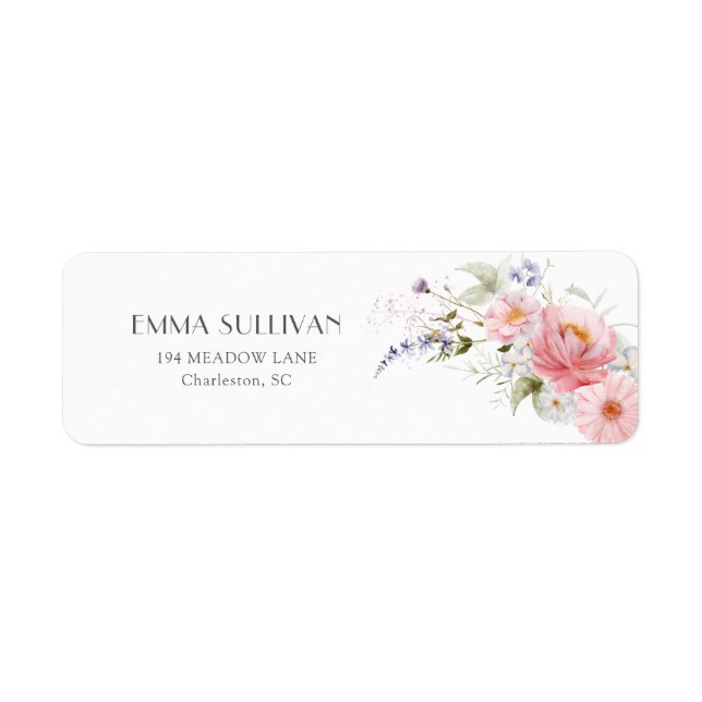 Frühlingsgarten Wildblumen Rosa Weiße Hochzeit (Vorne)