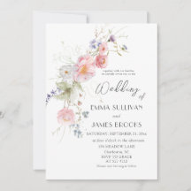 Frühlingsgarten Wildblumen Rosa Weiße Hochzeit