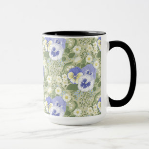 Frühlingsgartenblumen auf Salbei Tasse