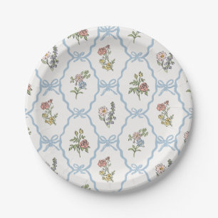 Frühlingsgartenparty Pastell Blumen Kокетте Pappteller