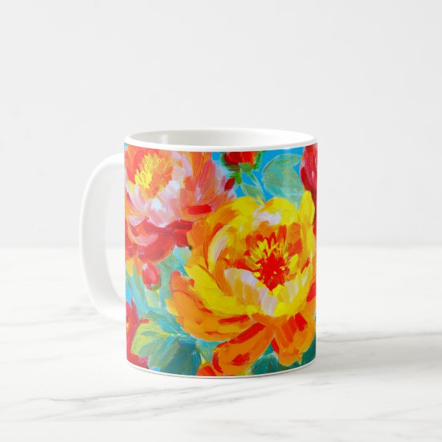 Frühlingsgeflüster – Iris Blüte II Tasse (Vorderseite Links)