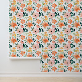 Frühlingsgeflüster Wasserfarben-Blumen Tapete