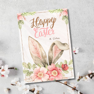 Frühlingsgefühle & Hasenliebe Feiertagskarte
