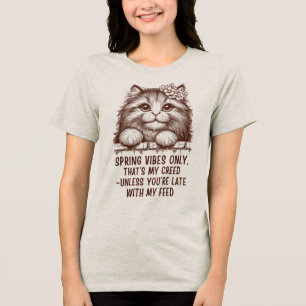 Frühlingsgefühle pur - Lustiger Katzenliebhaber Tri-Blend Shirt