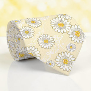 Frühlingsgelbe Blumenkrawatte Krawatte