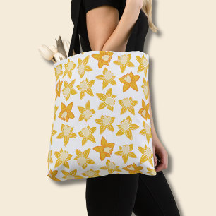 Frühlingsgelbes Narzissen-Blumenmuster Tasche