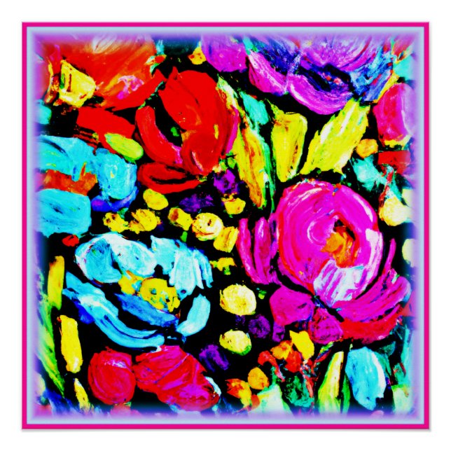 "Frühlingsgeschichte" Niedliche Blume. Jetzt kaufe Poster (Vorderseite)