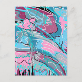 Frühlingsgewässer Abstrakte Kunst Postkarte