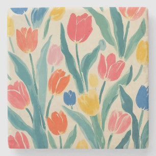 Frühlingsglanz der Tulpen Steinuntersetzer
