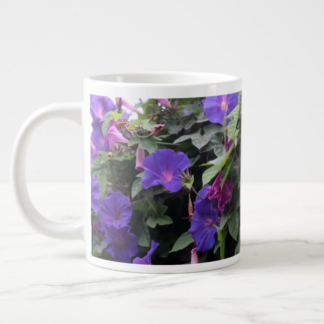 Frühlingsglorie in Blau Jumbo-Tasse (Links)