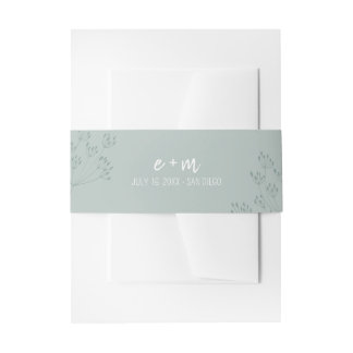 Frühlingsgrün-Hochzeit Einladungsbanderole