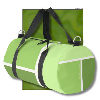 Frühlingsgrün, Weiß und Ihr Text, Dreifarbig Duffle Bag