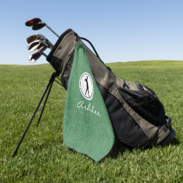 Frühlingsgrüner Denim Stoff Print, Frauen's Golfhandtuch