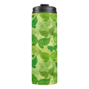 Frühlingsgrünes Muster Thermosbecher
