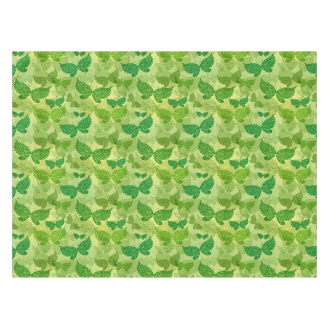 Frühlingsgrünes Muster Tischdecke (Vorderseite (Horizontal))