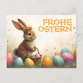 Frühlingsgrüß vom Osterhasen Feiertagspostkarte