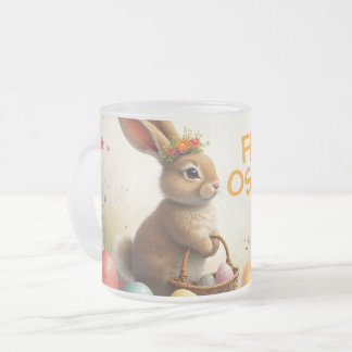 Frühlingsgrüß vom Osterhasen Mattglastasse
