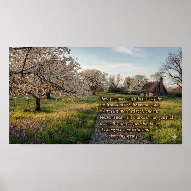 Frühlingsgrüße Poster (Vorne)