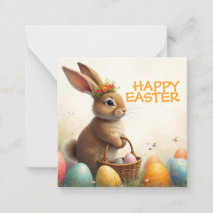 Frühlingsgrüße vom Osterhasen Mitteilungskarte