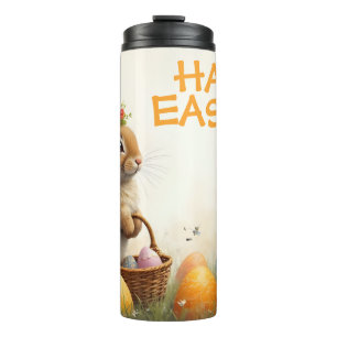 Frühlingsgrüße vom Osterhasen Thermosbecher