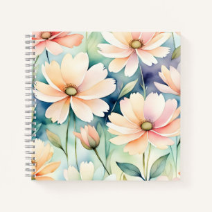 Frühlingshafte Florale Romanze Notizbuch