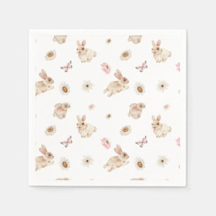 Frühlingshafte Osterhase Baby Shower Serviette