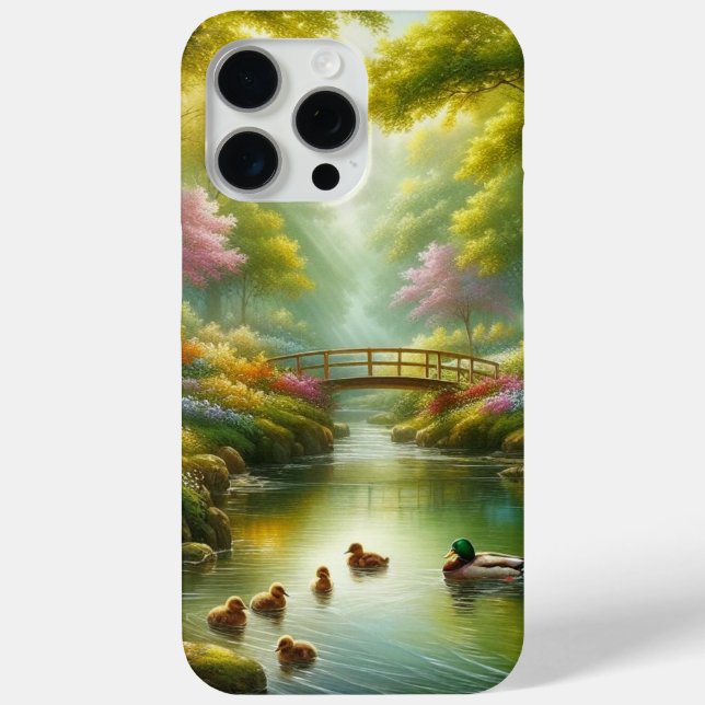Frühlingshai mit Enten/Blume Case-Mate iPhone Hülle (Rückseite)