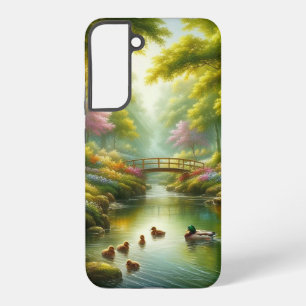 Frühlingshai mit Enten/Blume Samsung Galaxy Hülle