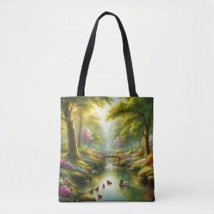 Frühlingshai mit Enten/Blume Tasche
