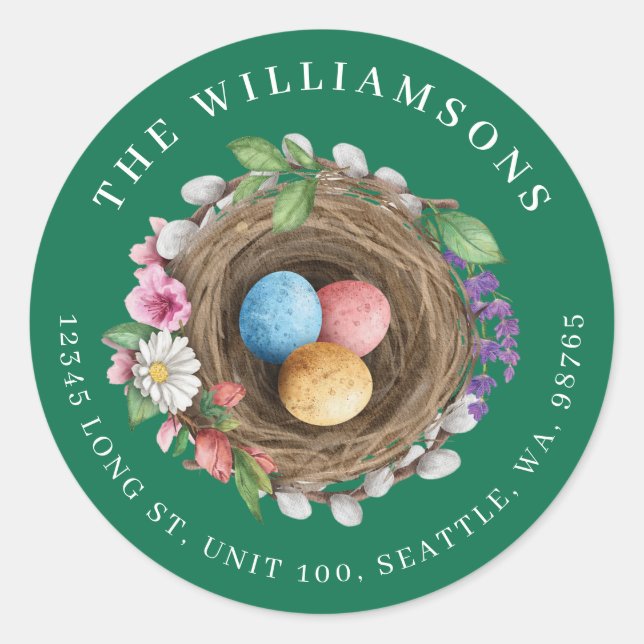 Frühlingshai Runder Aufkleber (Vorderseite)