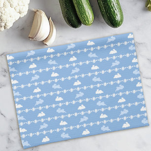 Frühlingshäschen mit Gänseblümchen Süßes Muster We Geschirrtuch