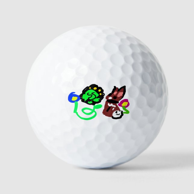 Frühlingshaschenliebe Golfball (Vorderseite)