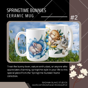 Frühlingshasen #2 Keramikbecher Kaffeetasse