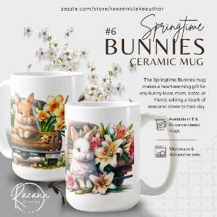 Frühlingshasen #6 Keramikbecher Kaffeetasse
