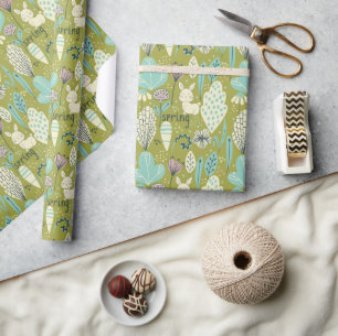 Frühlingshasen-Natur Geschenkpapier