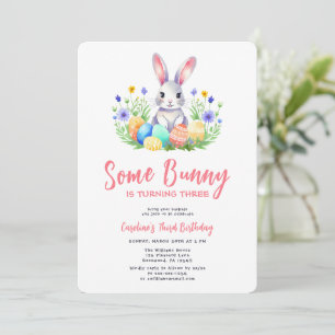 Frühlingshasen Ostern Dritter Geburtstag Einladung