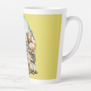 Frühlingshasen- und Blumeneier - Ostern - Ostara Milchtasse